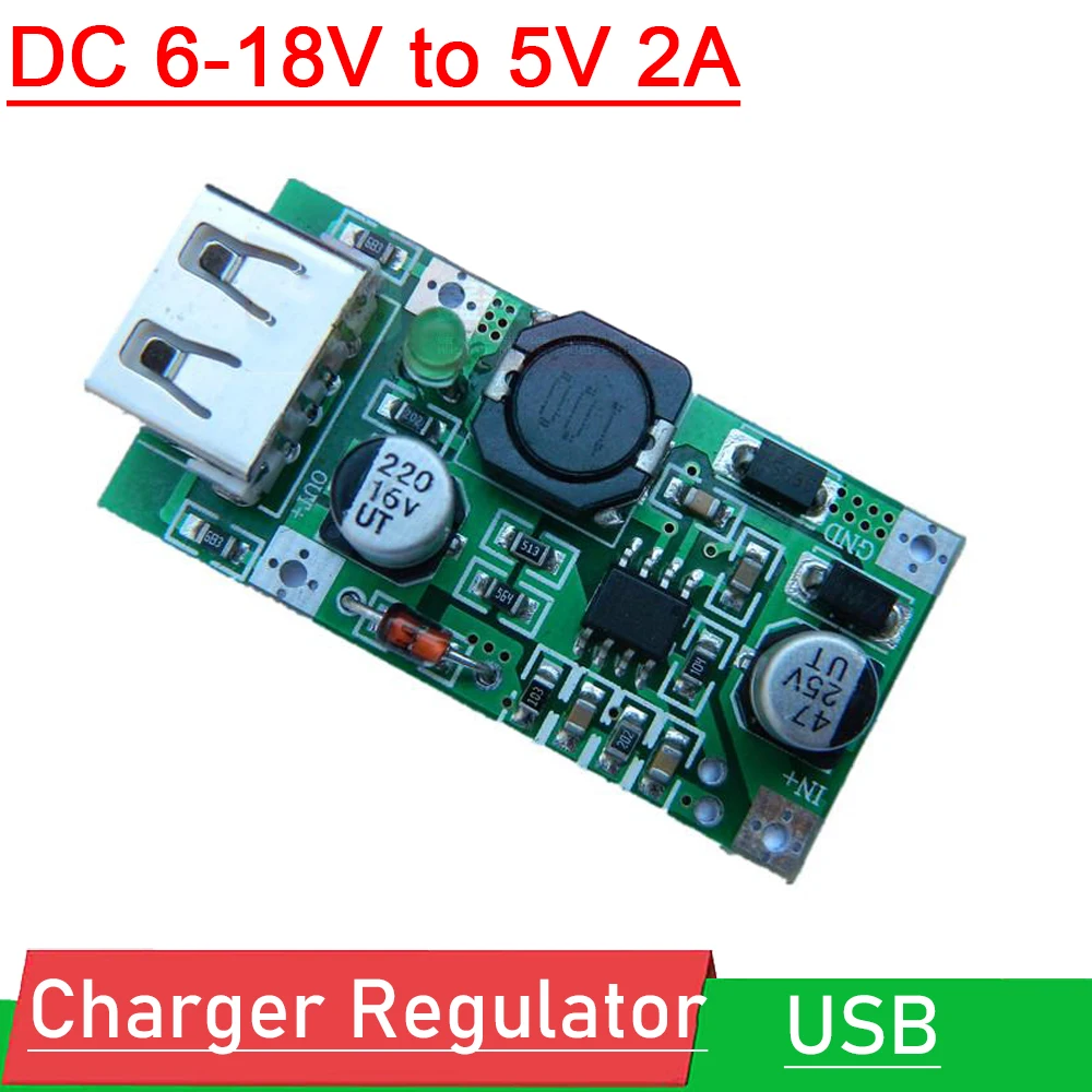 DC 6V-18V to 5V 2A USB Charger voltage regulator Solar power Panel Fold bag/ Cell Panel / phone