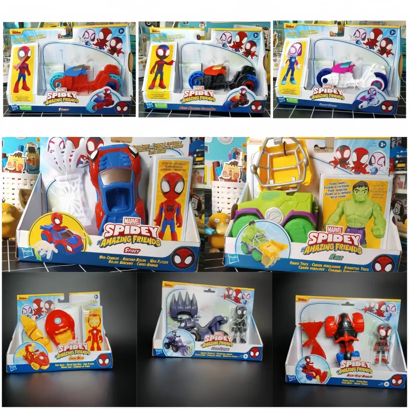

Original In Stoch Spiderman Superhero Spidey And His Amazing Friends Rhino Wrecker Vehicle Anime Action Figure Gifts