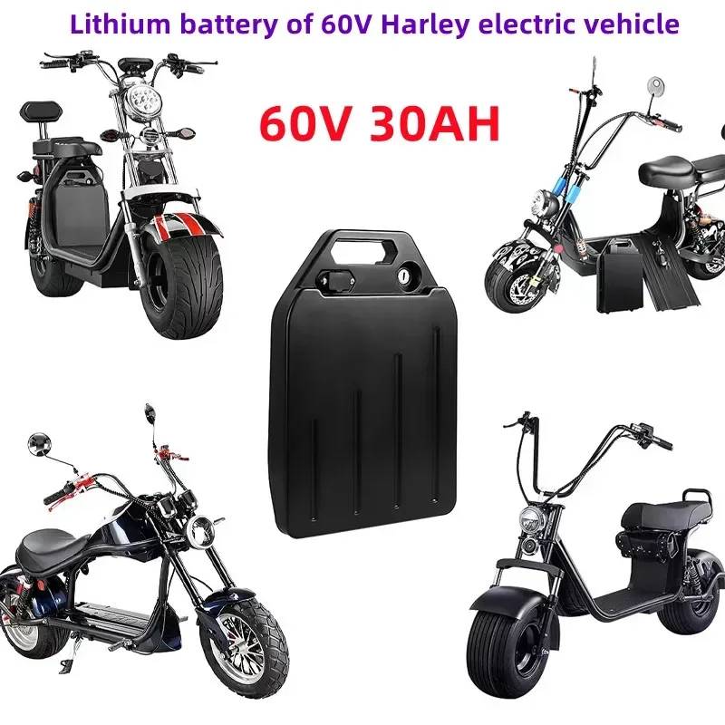 Harley A New Lithium Battery Waterproof 18650 Battery 60V 20ah 60ah Super Strong Usage Time Used for Harley 250W-2000W+Charging