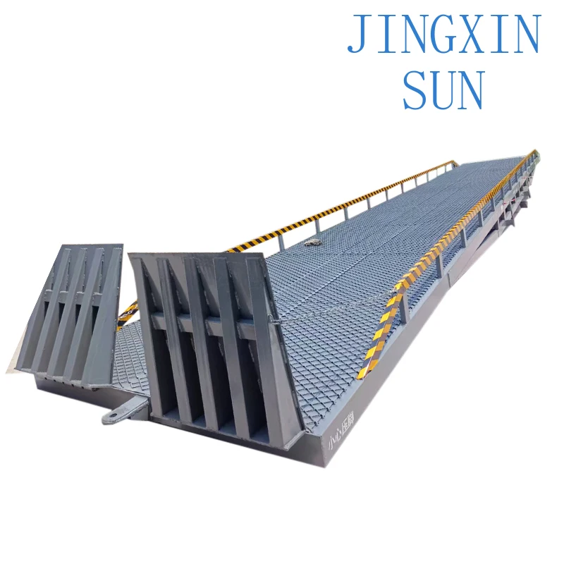10-12 ton hydraulic manual container loading ramp mobile forklift ramp terminal leveling ramp