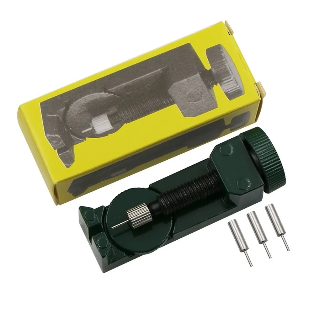 Watch Band Link Remover Tool for Metal Straps with 3 Spare Pins Compact and Portable Design for Easy Adjustment