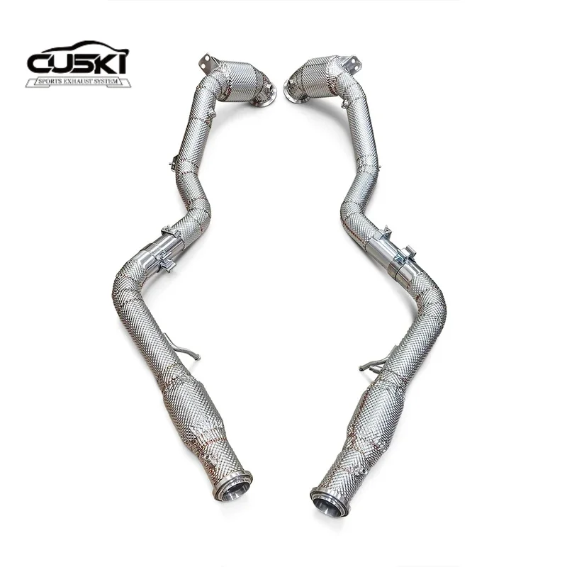 High Flow Automotive Exhaust Modification Parts--intercepted exhaust Front pipe For Mercedes Benz G63 AMG 2020-2023 car exhaust