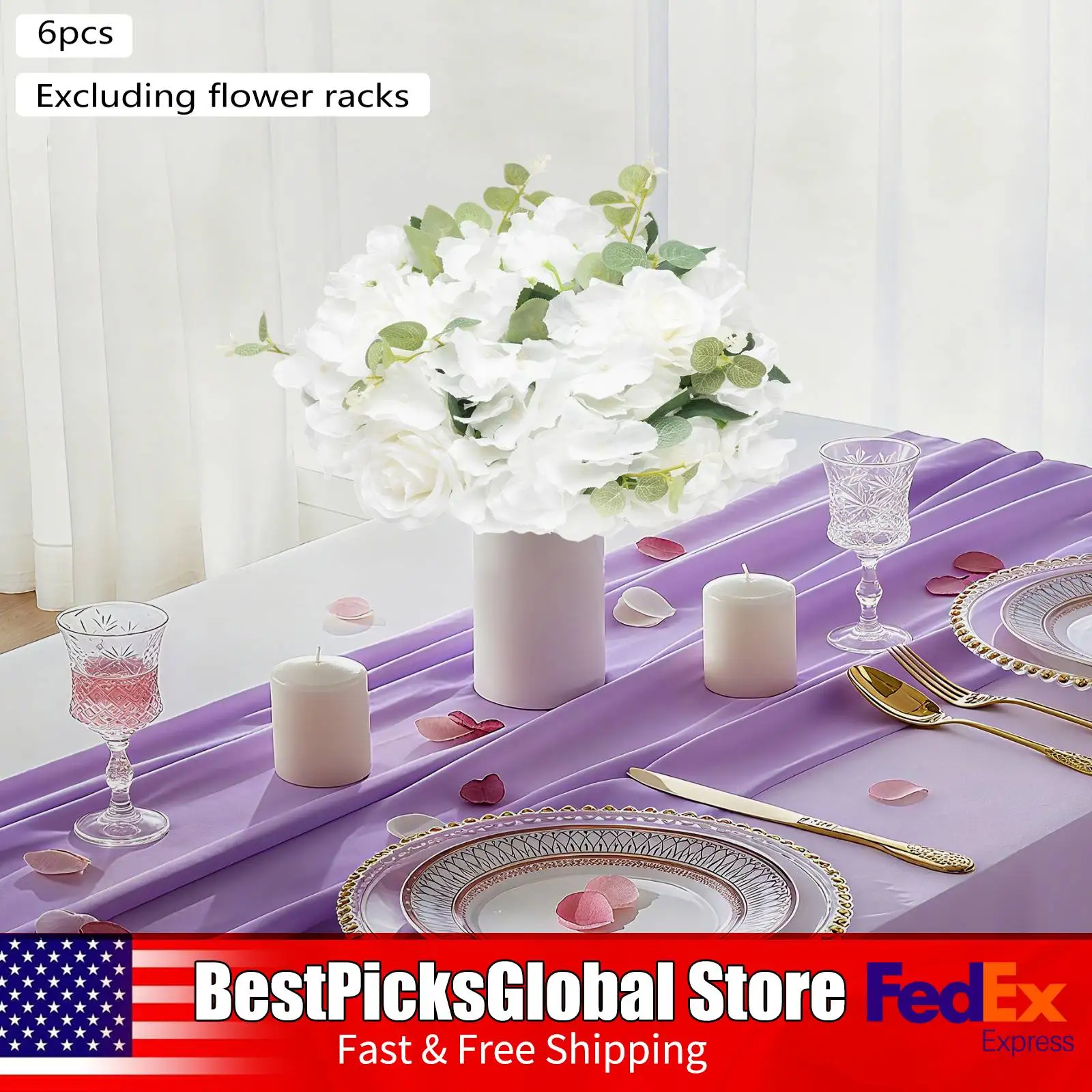 

Декор для свадебного стола, 6 шт. искусственных цветочных шаров, белая цветочная композиция для дня рождения, юбилея, дома