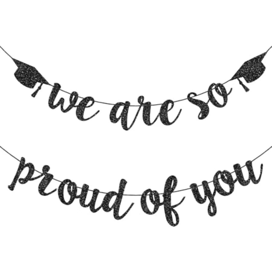 

Graduation Decorations 2026, Double-sided Glitter Congrats Banner - We Are So Proud of You Congratulation Banner, 2026 Graduati