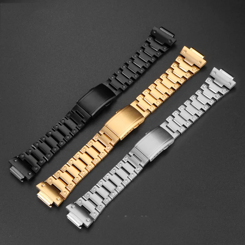 DW-5600 Metal Watchband For Casio GW-B5600 DW5600/M5610/GA2100 Stainless Steel watchband watch band metal men's strap Bracelet