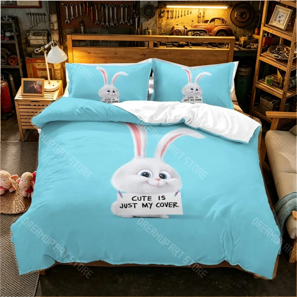 3D Printed Secret Game Life of Pets Bedding Set for Boys Girls Duvet Cover Pillowcase Twin Queen King Full Single Double Sizes