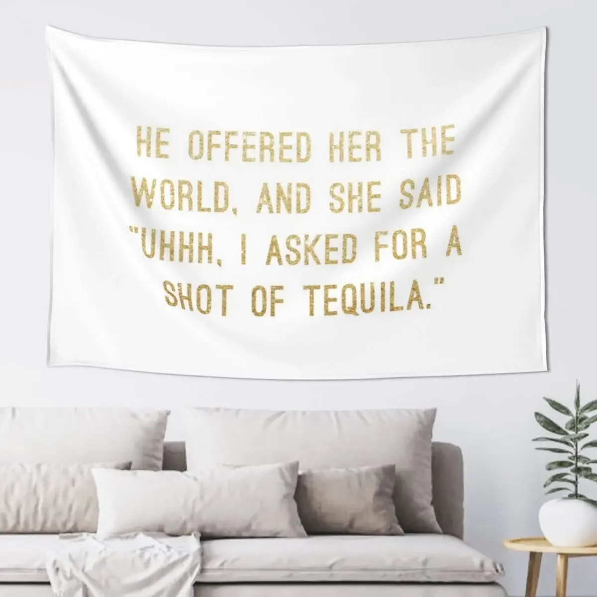 Shot of Tequila Tapestry Room Decoration Korean Style Carpet Wall Wall Hanging Wall Decoration Tapestry