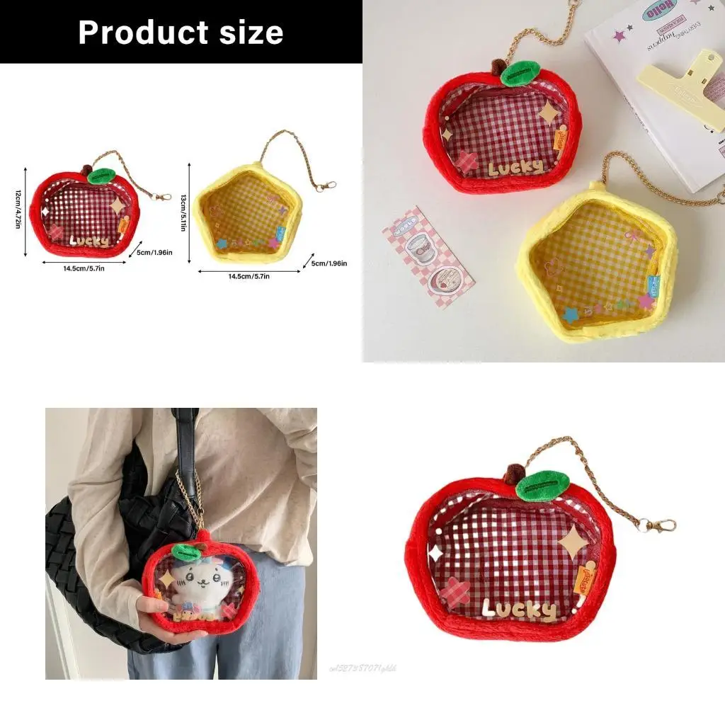 

X5xa Детский дружеский мультфильм звезда плюшевой организатор Бэк ПВХ ткань игрушечный дисплей мешочек Cartoon Star