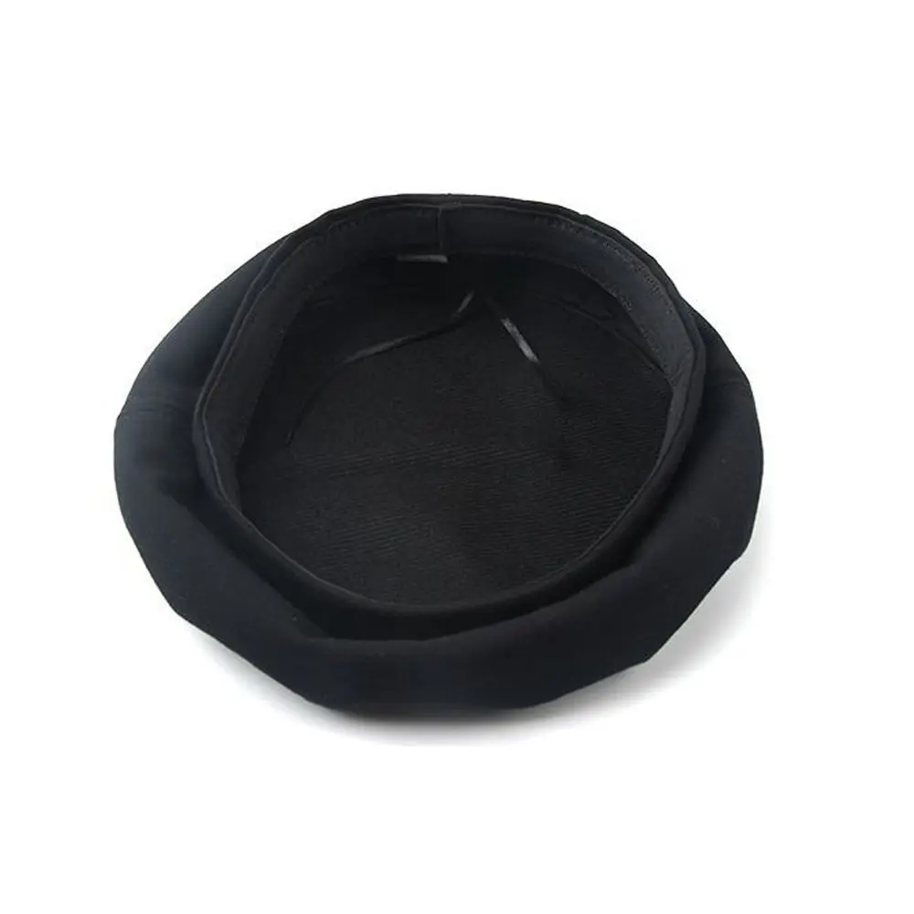 หมวกเบเร่ต์ผ้าฝ้ายแฟชั่นย้อนยุคผู้หญิงหมวกเบเร่ต์อังกฤษเด็กผู้หญิงหมวกจิตรกรสีทึบ