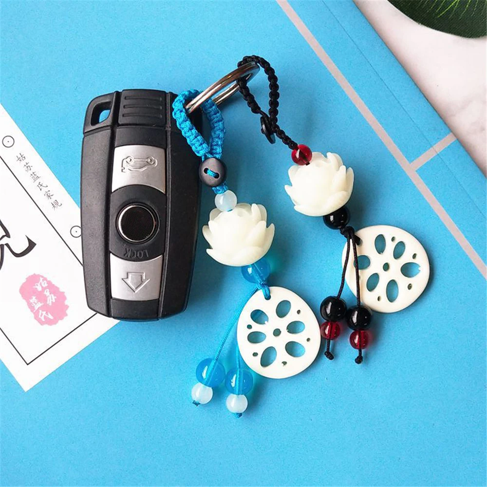 Lotus Root Slices Wei Wuxian Cultivation Chen Qing Ling Grandmaster of Demonic KeyRing KeyChain Key Holder Bag Pendant