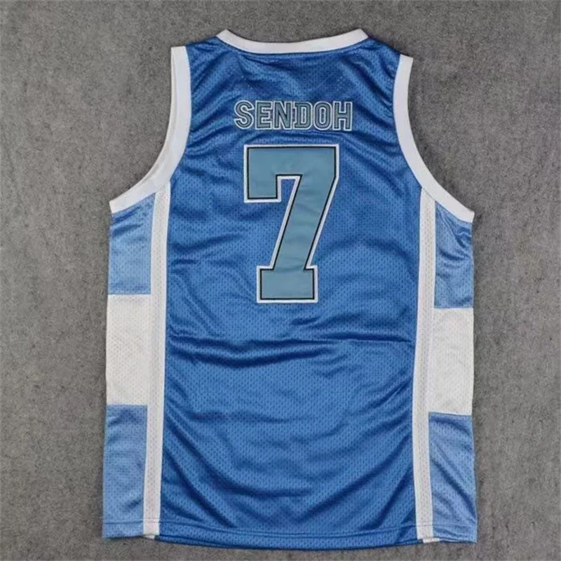 Anime Shohoku Ling Nan Squadra di basket della scuola superiore del sud Sendoh Akira Camicia in jersey bianco blu Abbigliamento sportivo Maglia