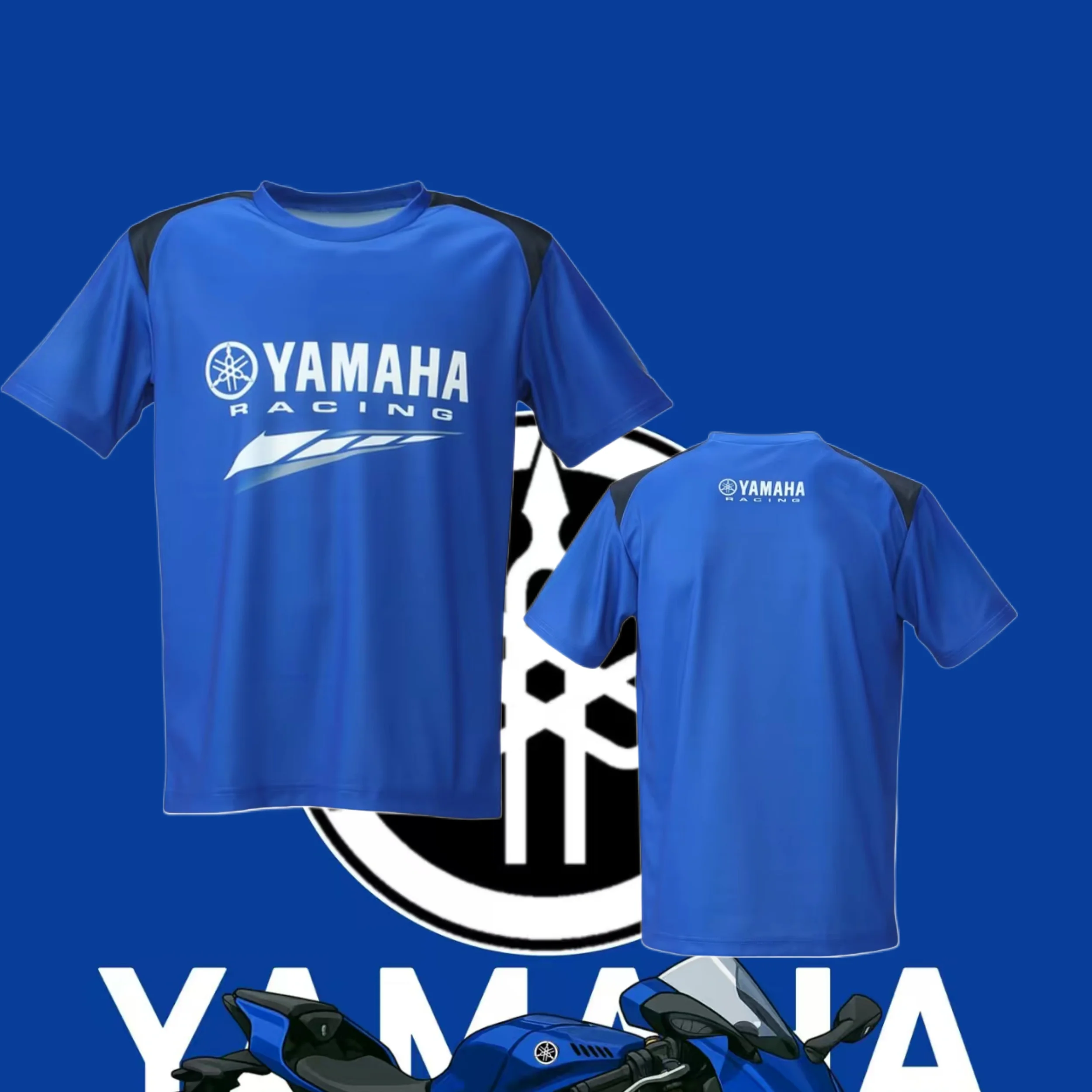 

25/26 Latest Hot Yamaha Racing Team Uniform Fan T-Shirt Casual Team Uniform Summer 3d Print Adult Men's Fashion T-Shirt Top