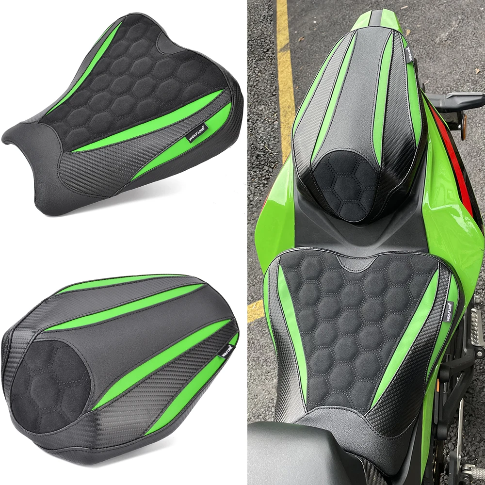 

For Kawasaki Ninja ZX-4R ZX-4RR 2023 2024 ZX4R ZX4RR Front Rear Seat Cover Driver Passenger Pillion Cushion Pad Fairing Cowl