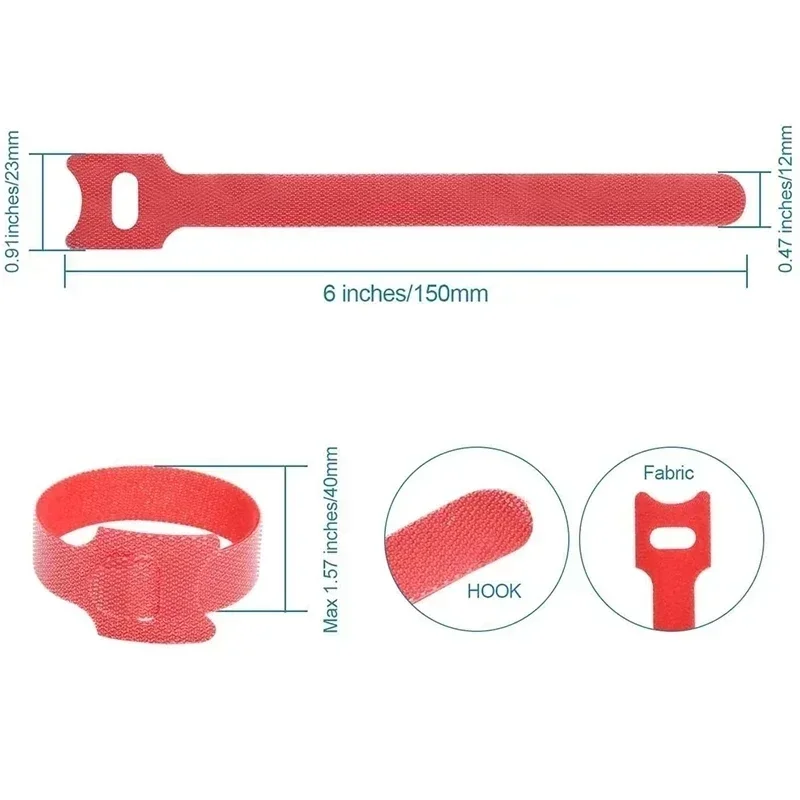10/30/50PCS USB Cable Organizer Winder Ties Wire Management Holder Reusable Clip Protector Nylon Strap Mouse Earphones Hoop Tape view 5