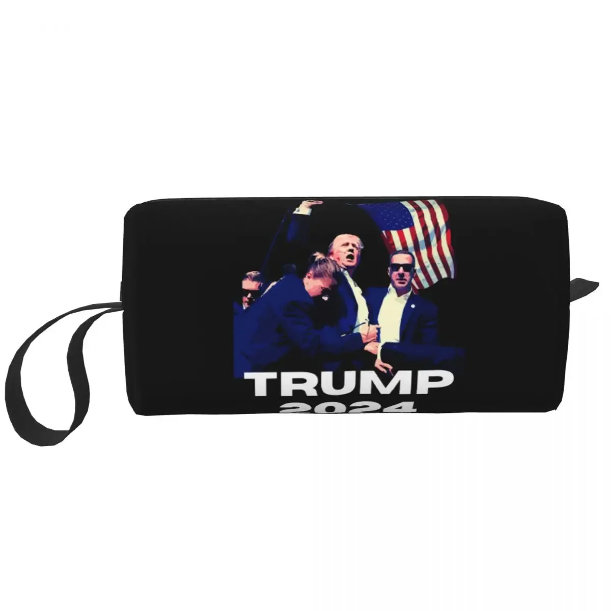 Custom Trump Will Be Back Travel Cosmetic Bag for Women American USA Toiletry Makeup Organizer Ladies Beauty Storage Dopp Kit