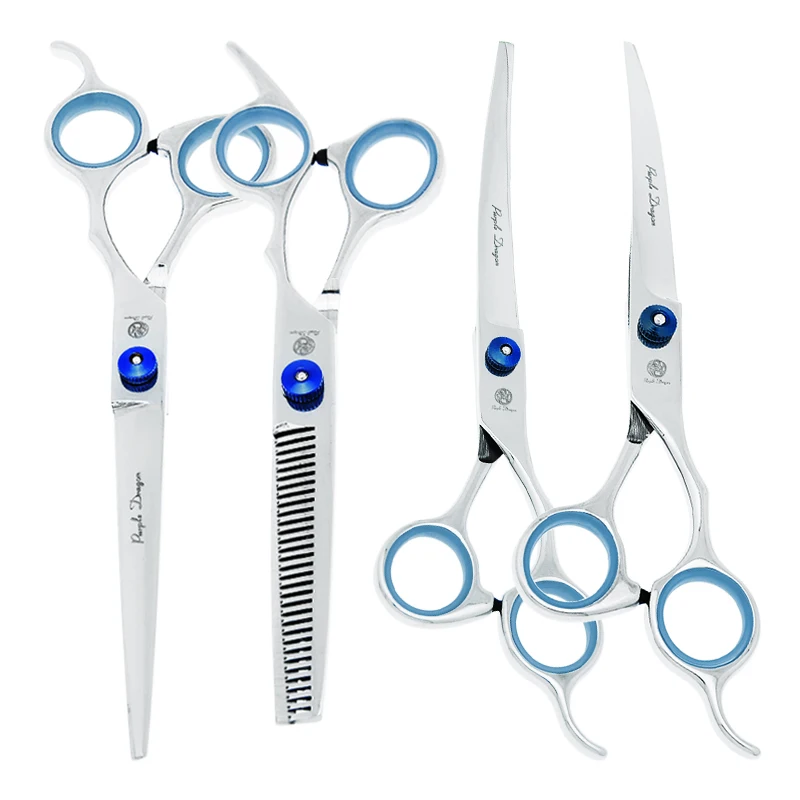 7.0" Purple Dragon Stainless Steel Dogs Grooming Scissors Pe