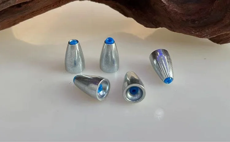 Angelgerät-Zubehör, Lead Down Sinker, hohe Härte, Kohlenstoffstahllegierung, Metall, Carolina Texas Rig Sinkers, glatter Kern – Detail 6