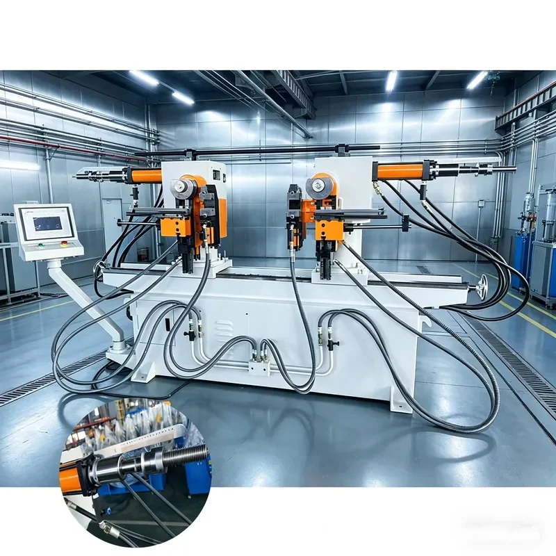 CE Certification 185 Degree CNC Double Head Hydraulic Pipe Bender Full Automatic Metal Tube Bending Machine for Industrial