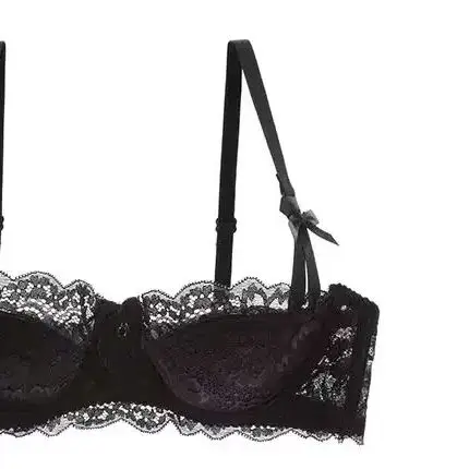 KUCLUT Rabbit Ear AB Cup Pure Desire Girl Bra Set | Pull-up Bra with Bow | Breathable French lace Bra | Anti-slip Cup Date Night