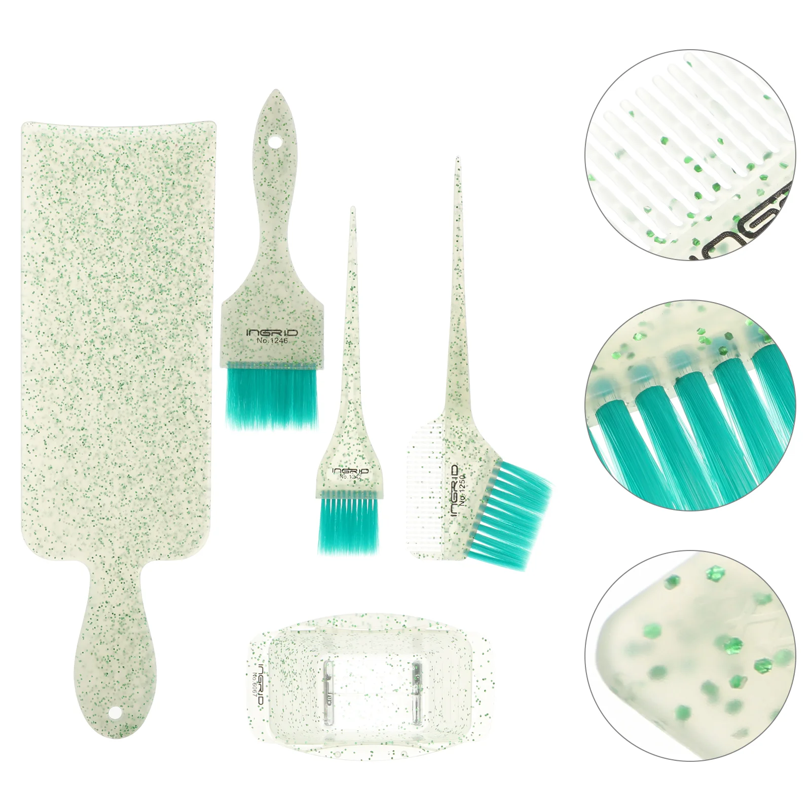 5 Pcs Hair Coloring Tools for Highlighting Dyeing Toner Gloss Mixing Bowl Suite - Image 2