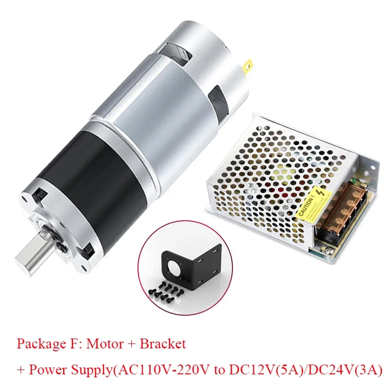 775 DC Geared Motor 12V-24V 8-1600RPM 42mm Planetary High Torque Brushed