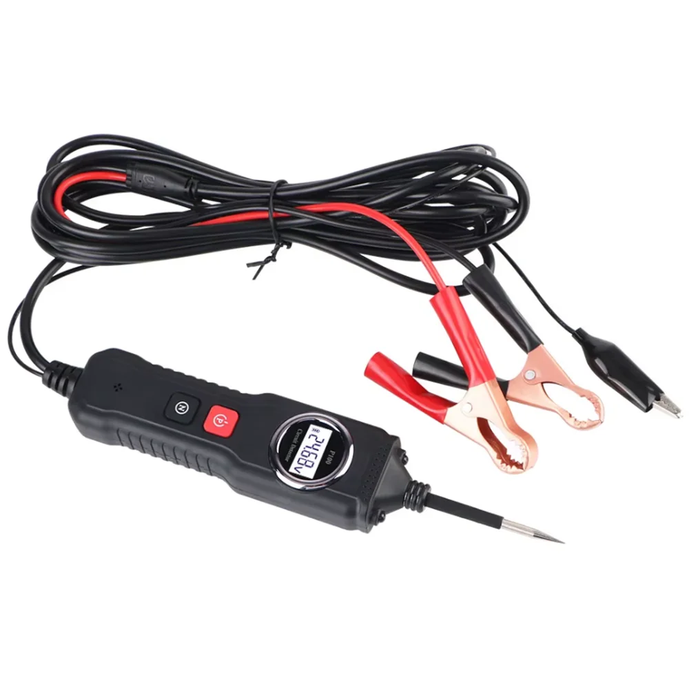 Instrumento de diagnóstico de circuito P100 para coche, Kit de sonda de potencia de 5V-40V, probador de sistema eléctrico, pantalla LCD, probador de voltaje de resistencia ﻿