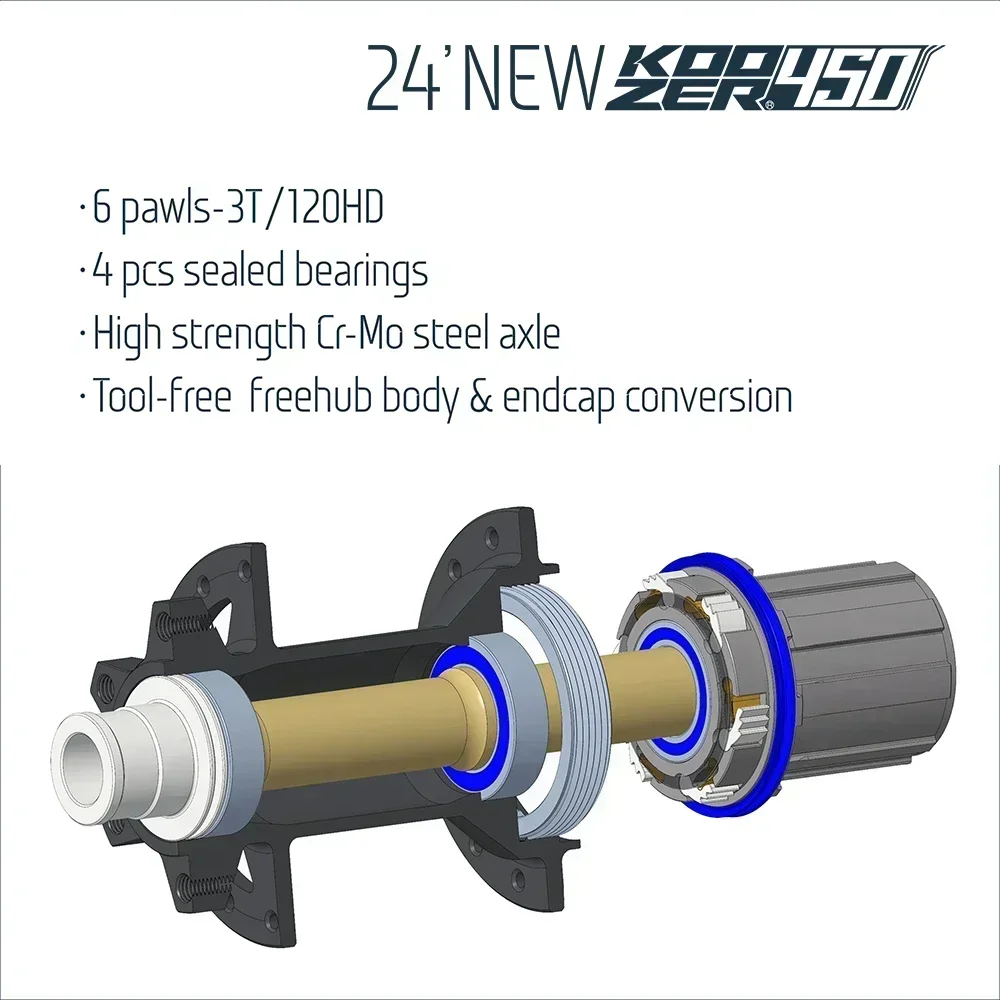Koozer 450 Boost XD HG MS 11 12s 120HD 32 Löcher CR-MO Stahlachse 15x110 12x148 THRU Eagle Fahrradteile MTB Fahrradnaben – Detail 2