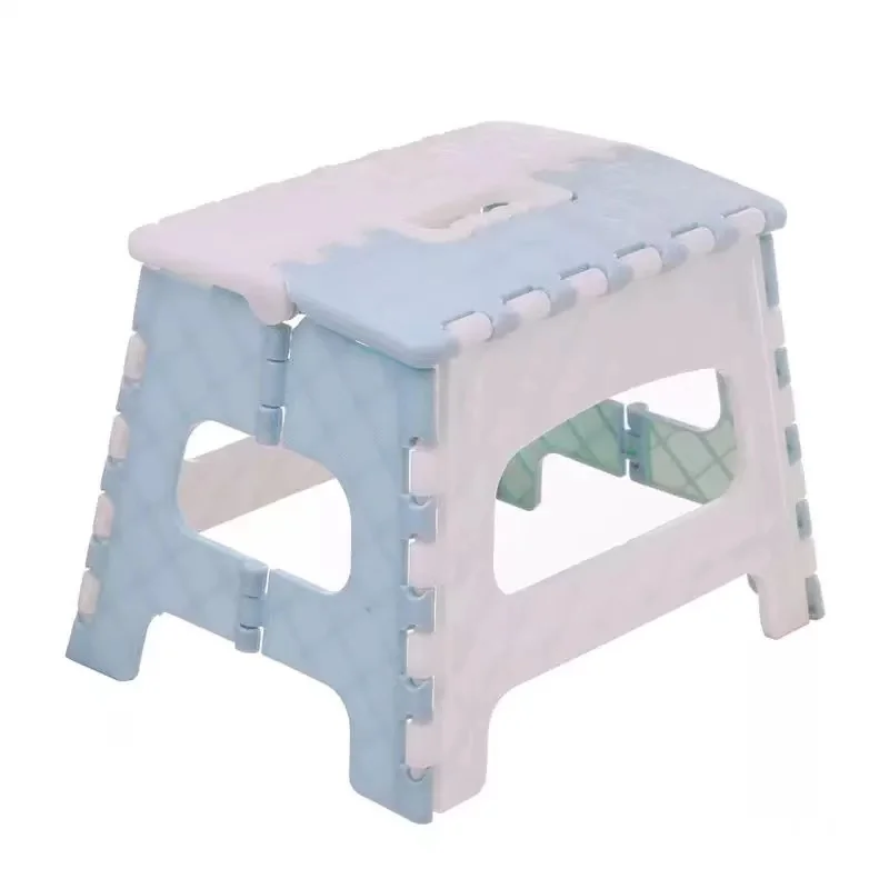 Foldable bathroom outdoor chair colorful hollow plastic folding stool portable outdoor small stool cartoon children's stool