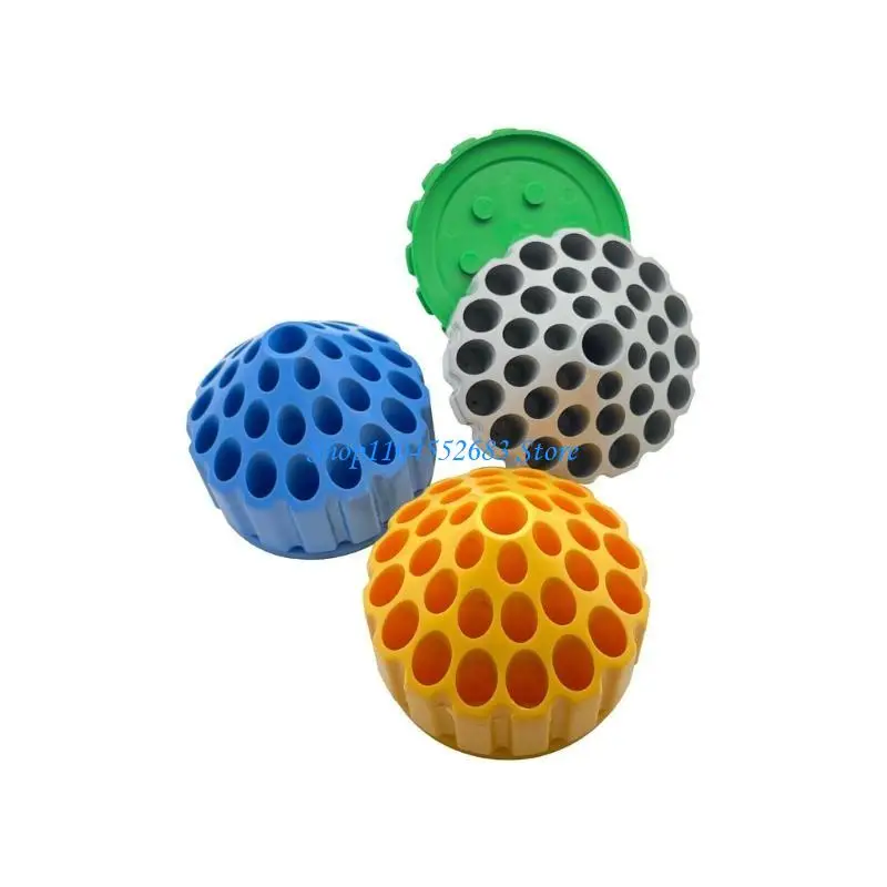 

Y6GD 360 Degree Rotating Plastic Box for Nail Drill Bits Bur Tools Holder