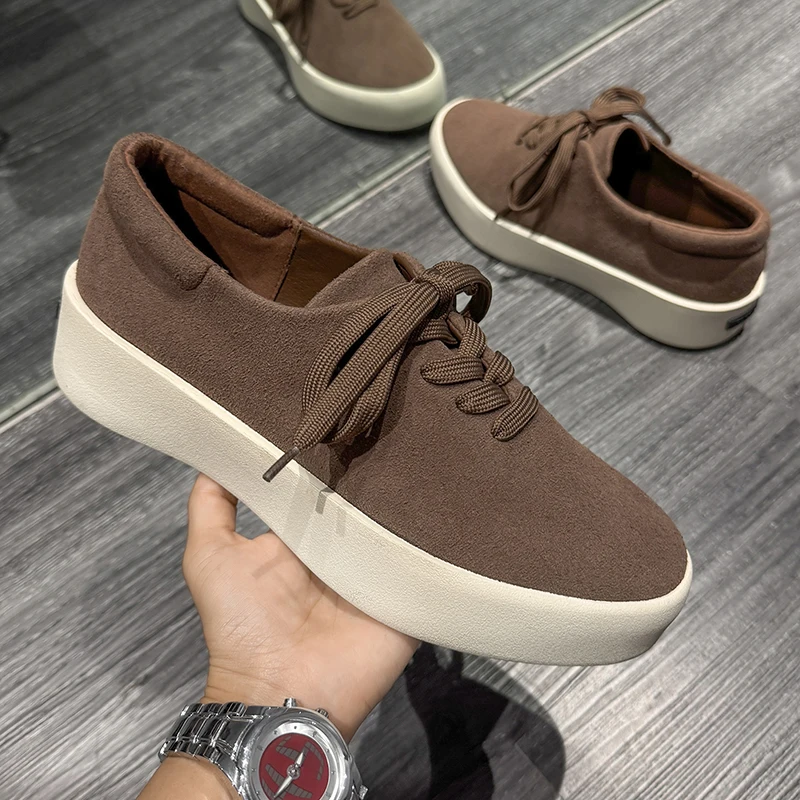 

2025 Spring New Men Casual Shoes Fashion Outdoor Anti Slip Footwear Solid Colour Comfort Sneakers Wear-resistant Canvas Outsole