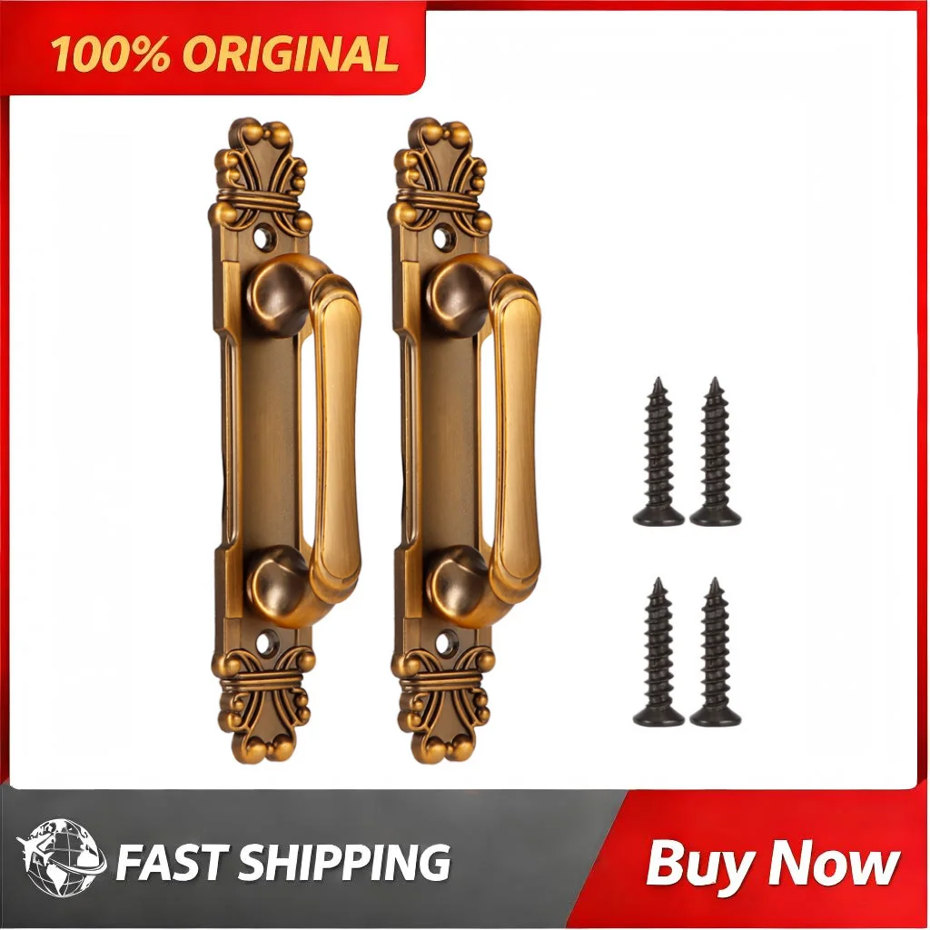2PCS Cabinet Door Handle Set Vintage European Style Zinc Alloy Door Handle Cabinet Hardware Accessories Durable/Long Lasting