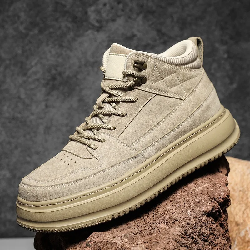 

2026, новые зимние ботинки в стиле ретро для мужчин, модная обувь на платформе, удобные мужские ботинки, ботильоны для отдыха, повседневная рабочая обувь