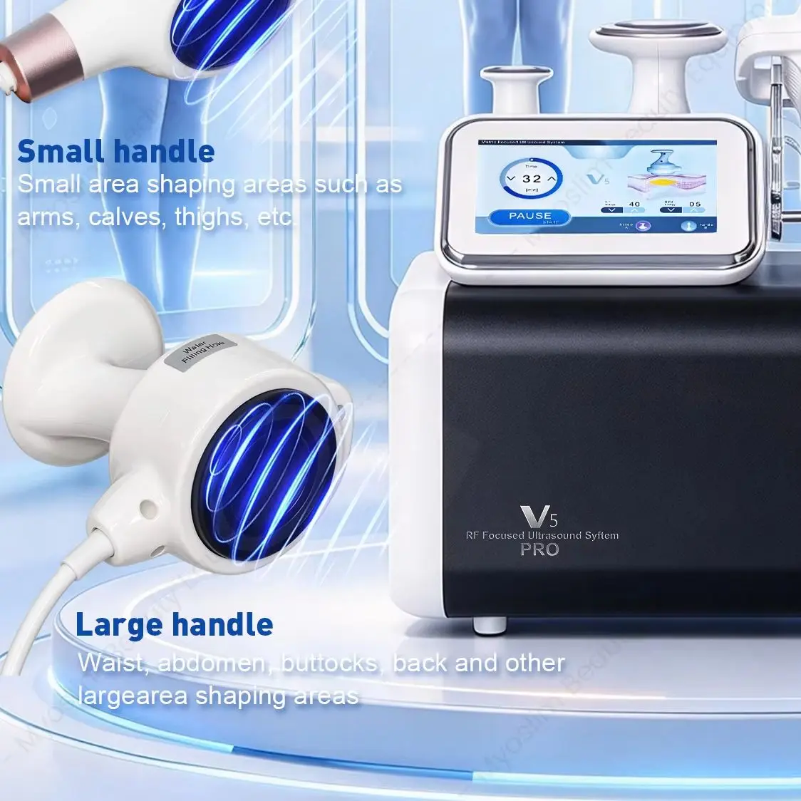 V5 Pro 3 in 1 Vacuum Cavitation System Portable Ultrasonic Slimming Shaper Weight Loss Fat Burning Skin Machine