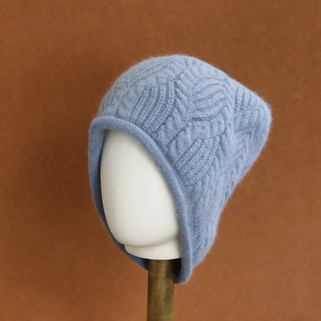 Hat Women Winter Beanie Angora Wool Knit Warm Headwear Accessory For Cold Weather Skiing Sport Autumn Outdoor Holiday