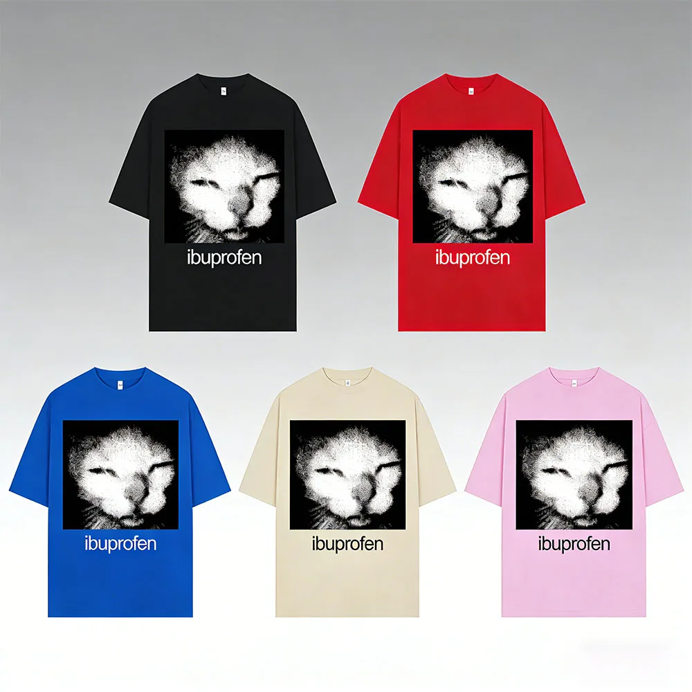 Vintage Funny Cat Meme Graphic T Shirt Men Women Humor Fashion T Shirts Oversized Casual Streetwear T-shirts