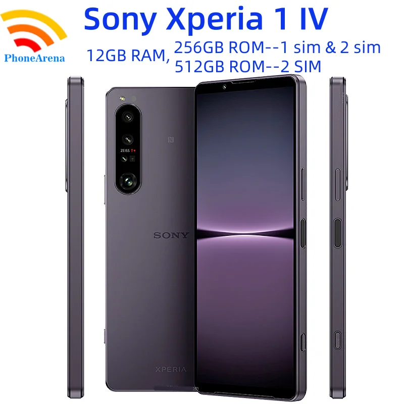 Оригинальный Смартфон Sony Xperia 1 IV 1IV, 12 Гб + 256 ГБ 512 Гб ПЗУ, OLED экран 6,5 дюйма, Snapdragon 8 Gen 1 12PM, сканер отпечатка пальца, разблокированный телефон