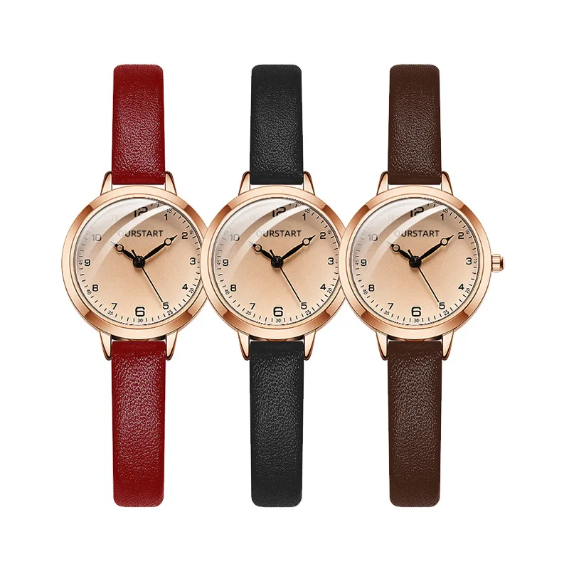 

Новые женские часы, простые женские часы с тонким ремнем, темпераментные ретро студенческие часы, модные повседневные женские кварцевые наручные часы