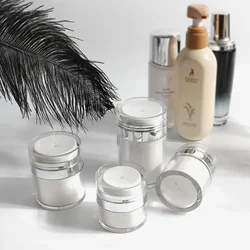 1pc Air Pump Moisturizer Jar Container Empty Cream Subpackage Vacuum Bottle for Skincare Face Makeup Lotion Creams