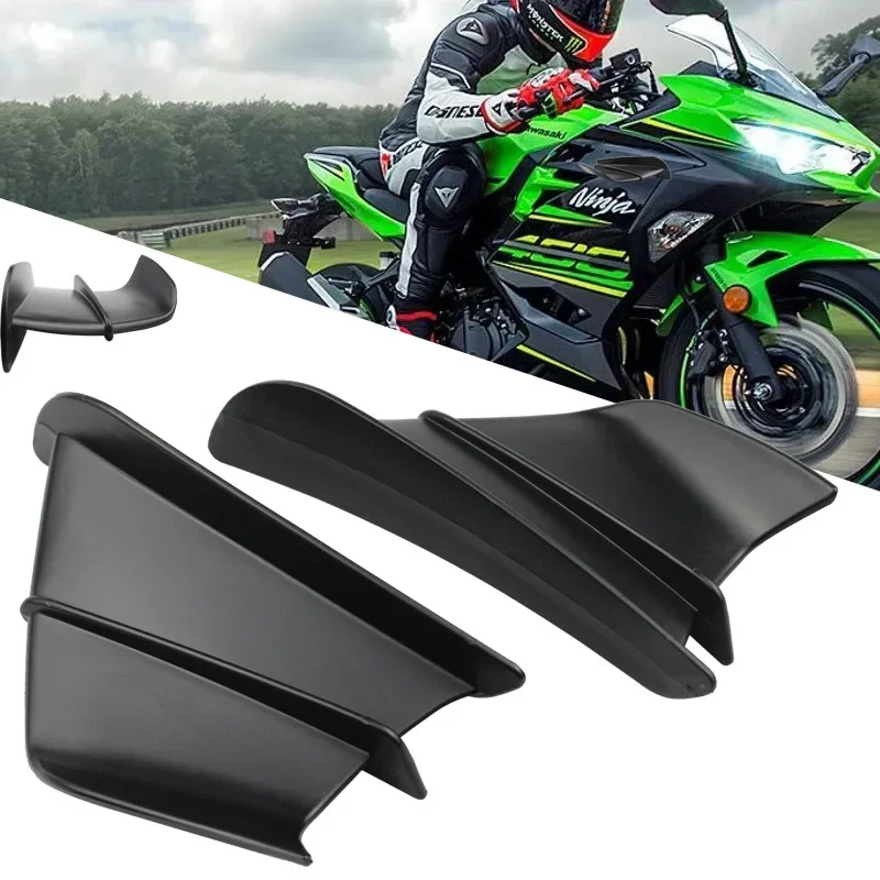 Motorcycle Fixed Wind Wing Air Intake Side Wind Wing Aerodynamic Wing Deflector Suitable for Yamaha Suzuki Kawasaki and Honda