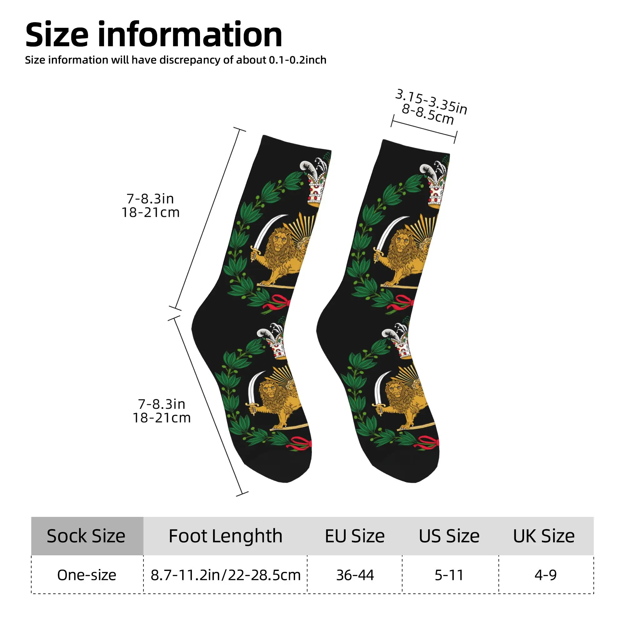 

Flag Of Iran Socks Gothic Stockings Winter Anti Skid Couple Socks Medium Soft Pattern Running Sports Socks