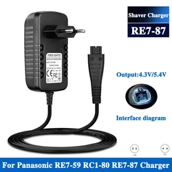 4.8V 5.4V 1.25A AC Power Adapter for Panasonic EES-RF31 ES-RF41 ES-SF21 ES-LT2A Shaver Razor Charger