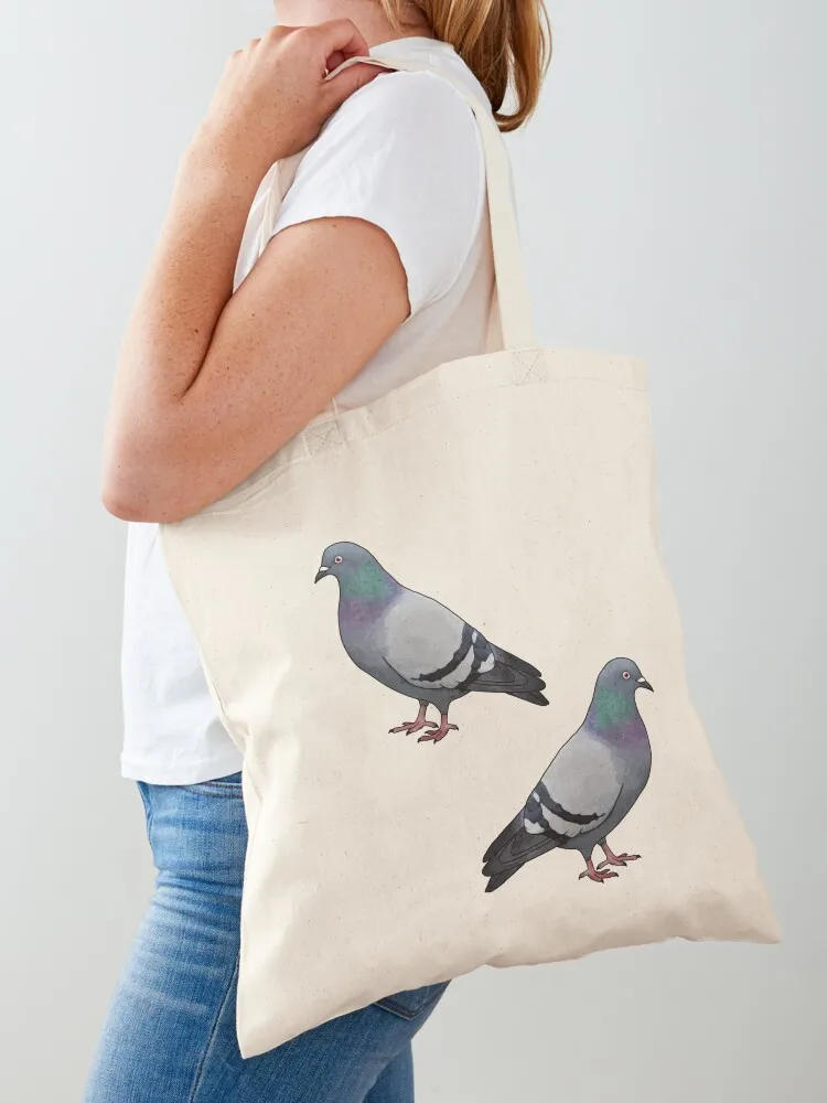

Pigeons Tote Bag foldable reusable bag Reusable bags eco bag folding great