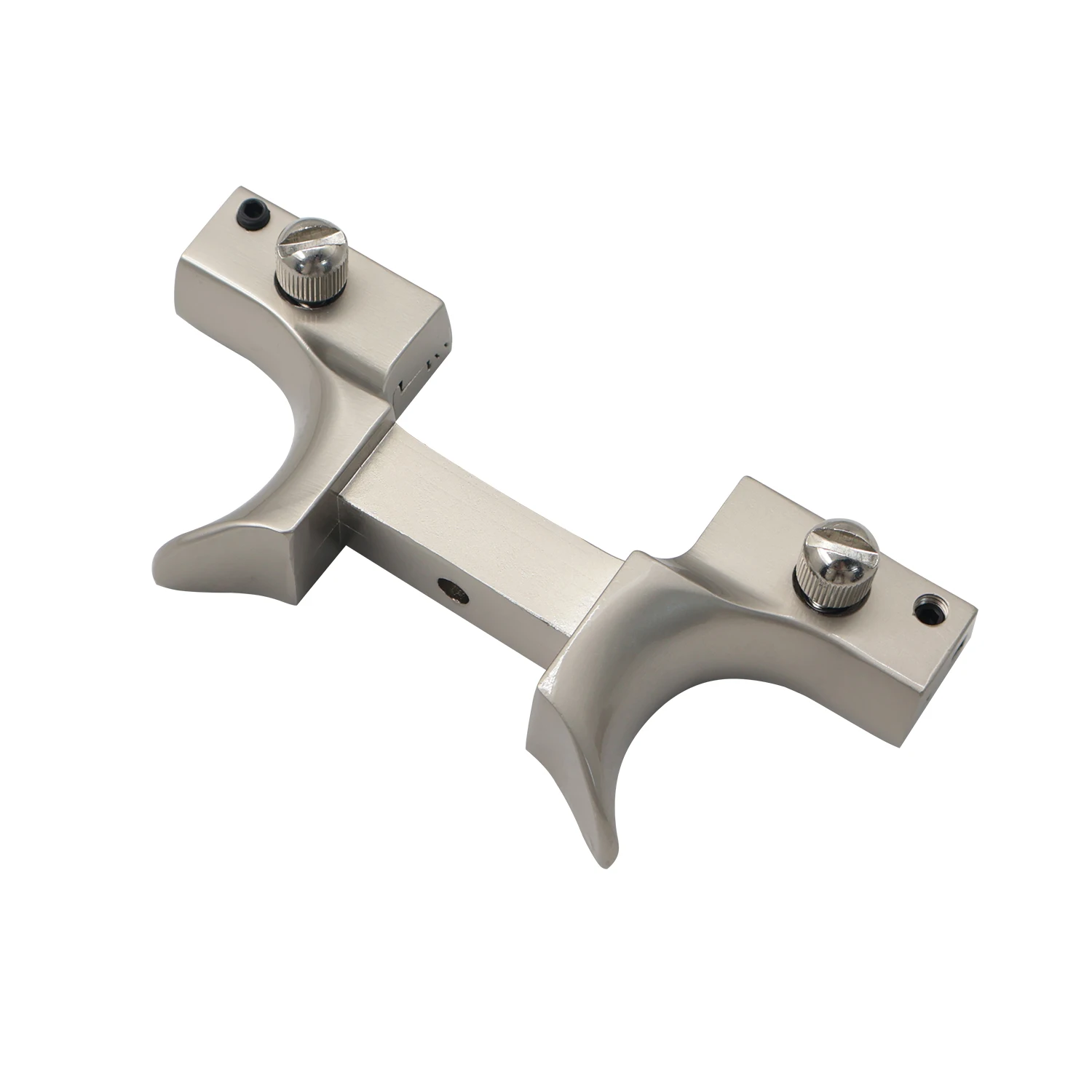 Alloy Y-Shaped Slingshot Head with Adjustable Dual Knobs & Flat Top Clamp for DIY Outdoor Practice Gear
