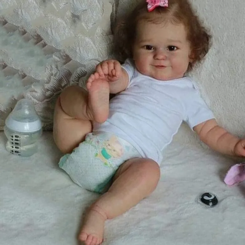 45cm Maddie Waterproof Bebe Reborn Girl With Rooted Hair Flexible Soft Touch Feeling 3D Painted Skin Reborn Doll Lifelike Doll