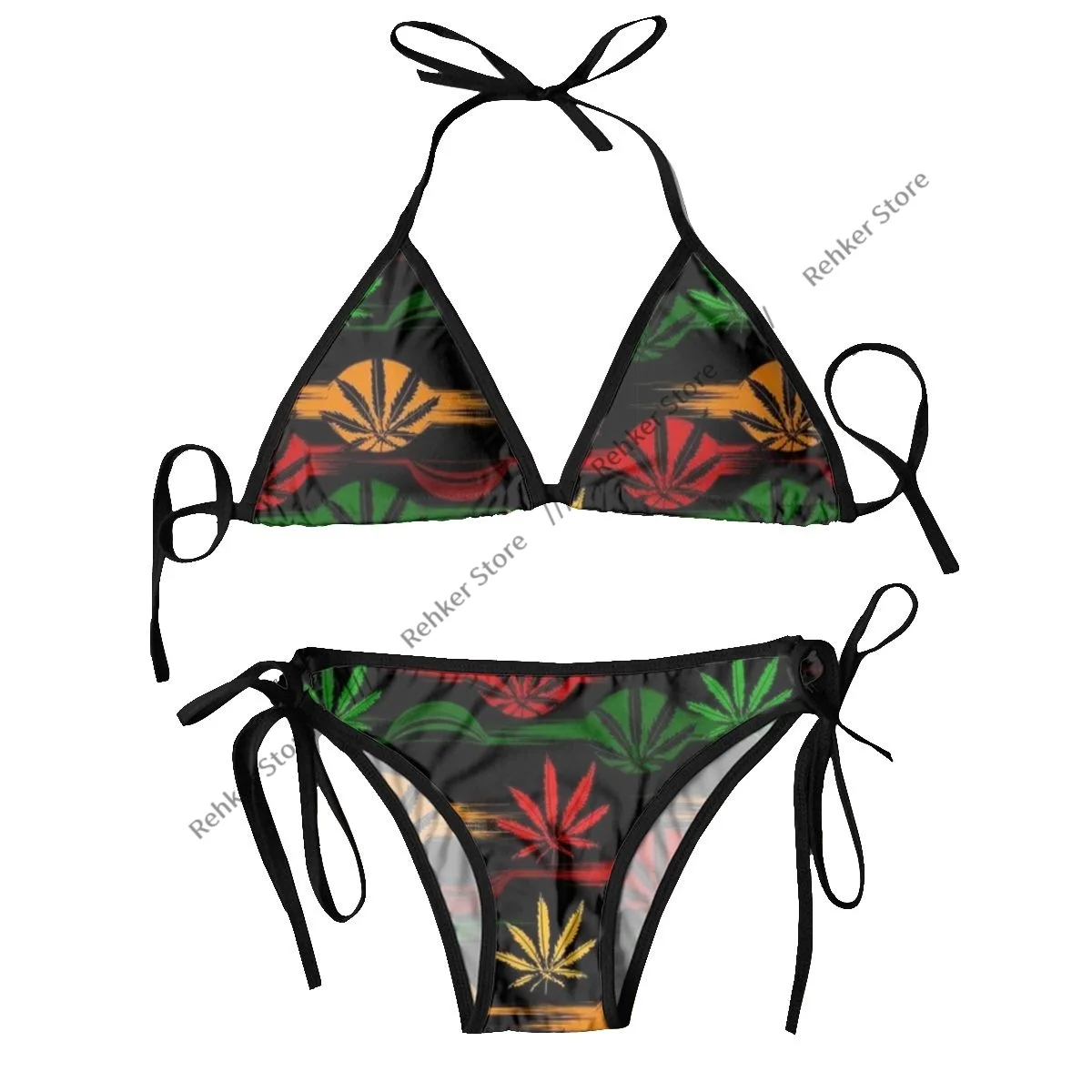 Sexy Women Bikini Swimsuit Rasta Swimwear Bathing Suit