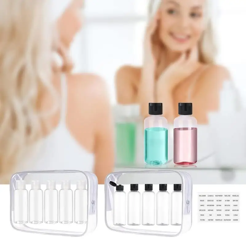 Empty Bottles For Oil Transparent Empty Packaging Bottle Facial Cleansing Storage Shampoo Refillable Container Lotion Dispenser