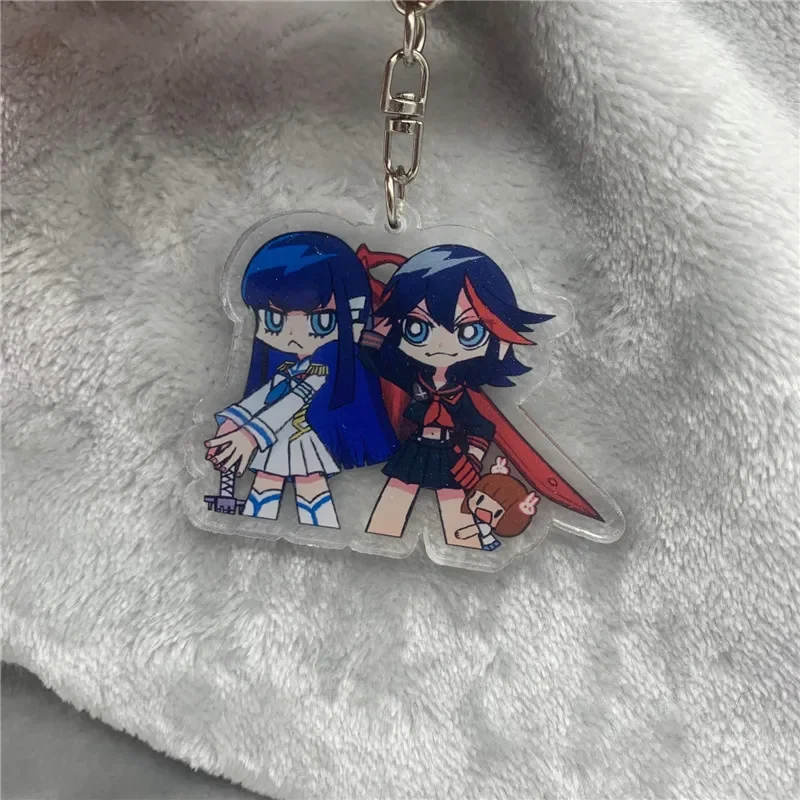 Anime Keychain  Matoi Ryuuko Acrylic Keyring Strap Figure Hanging Accessories 6cm