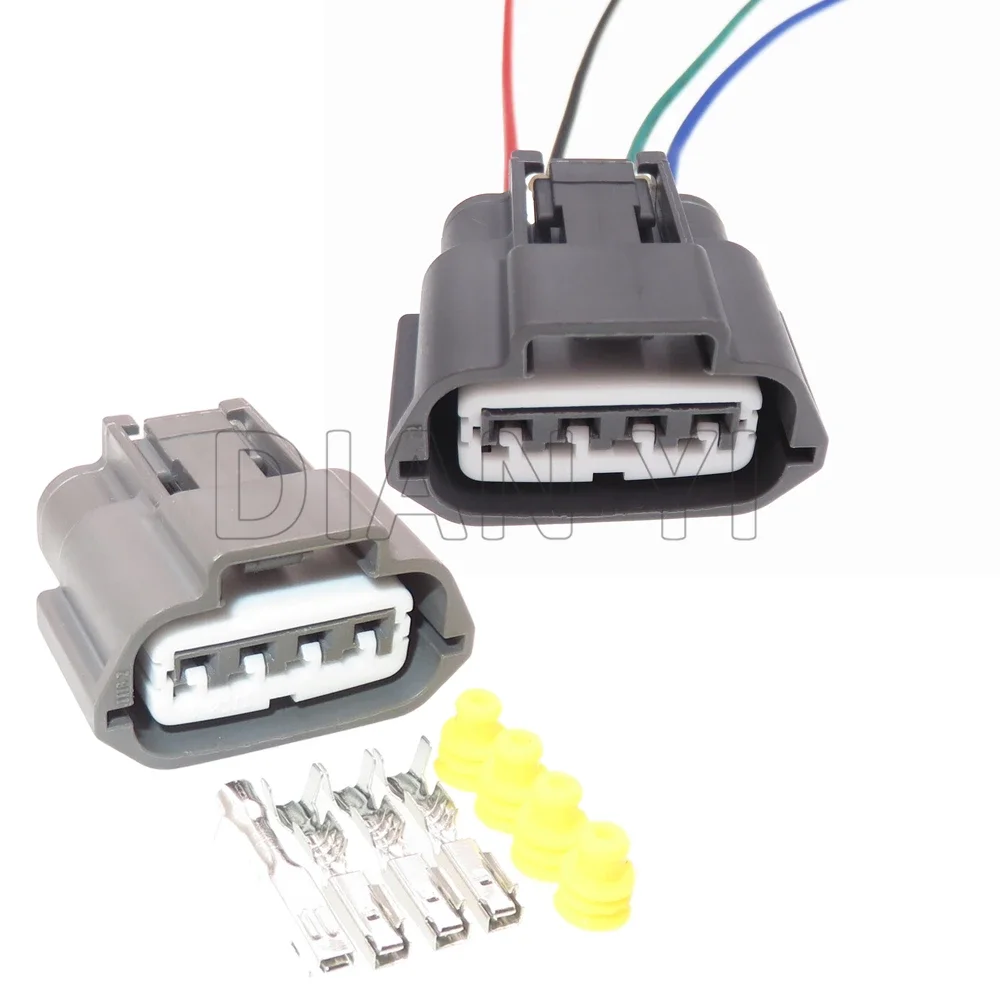 

1 Set 4 Way AC Assembly Car Cable Harness Connector with Terminal and Rubber Seals 6189-0781 Auto Alternator Waterproof Socket