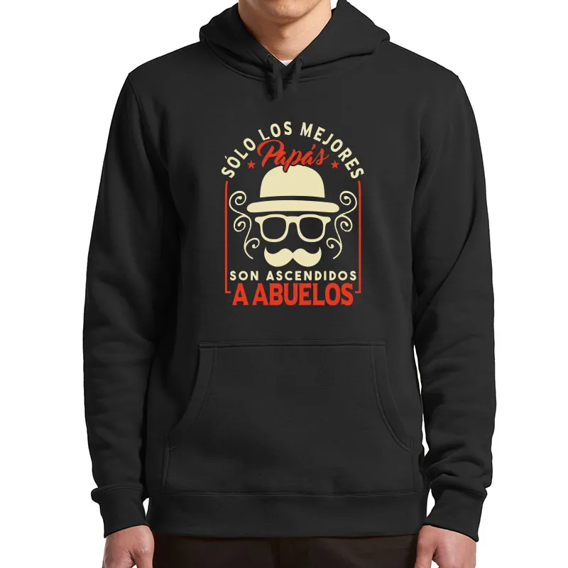 

Retro Promoted To Grandparents Hoodies Spanish Papa Grandpa Gift Pullover Soft Casual Unisex Hooded Sweatshirt