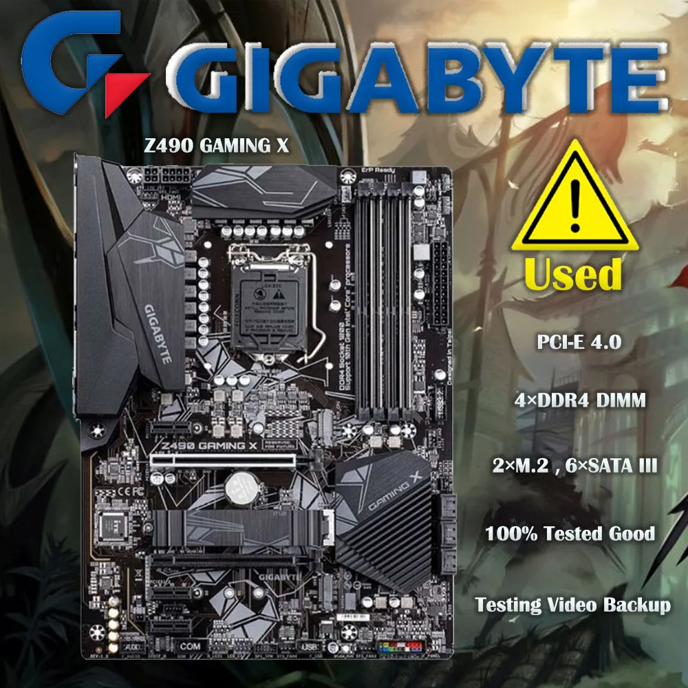 Gigabyte GA Z490 Gaming X Motherboard LGA 1200 Z490 Desktop Mainboard Support i3 i5 i7 10400F 10400 10100F 10700K